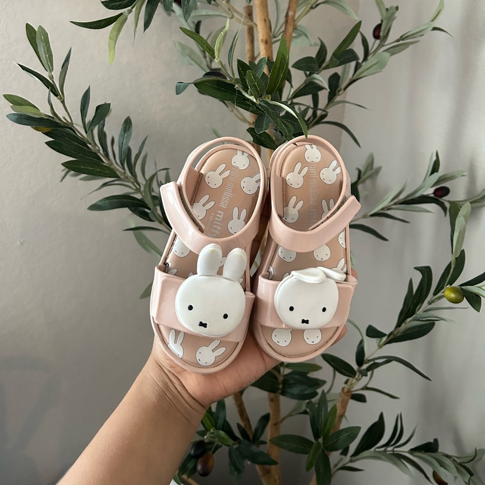 Mini Melissa Pink Bunny Kids Sandals - Picture 3 of 4